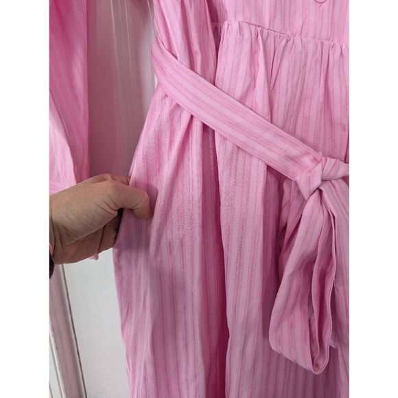English Factory Striped Shirt Maxi Dress size 2X pink plus size NWTs Anthro - Picture 8 of 12